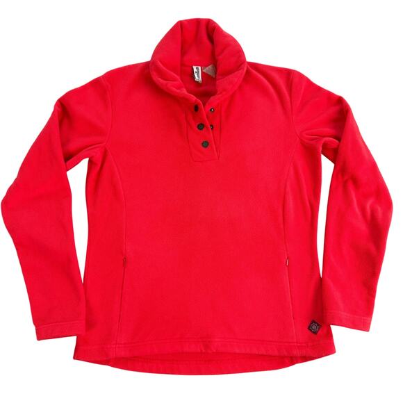Sahalie Sweaters - Sahalie Micro Fleece Pullover Sweater Women XS Pink Zip Pockets High Neck